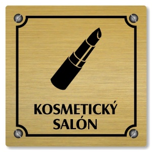 Kosmetický salón, 148x148mm, zlatá, Kansas
